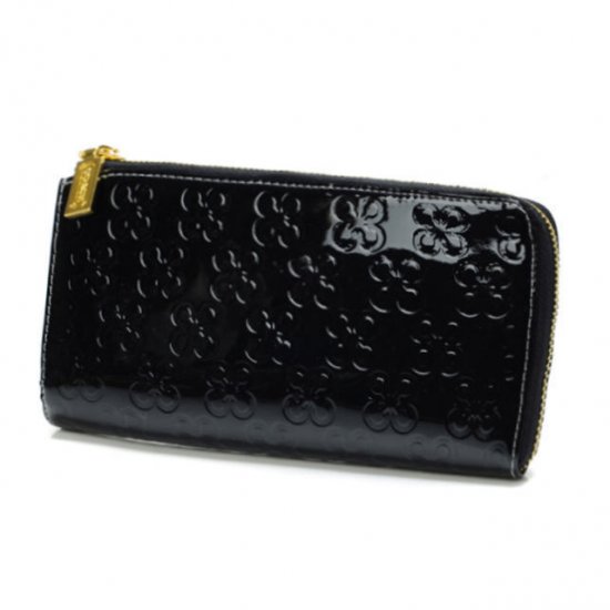 Coach Accordion Zip Large Black Wallets DUY | Coach Outlet Canada - Click Image to Close